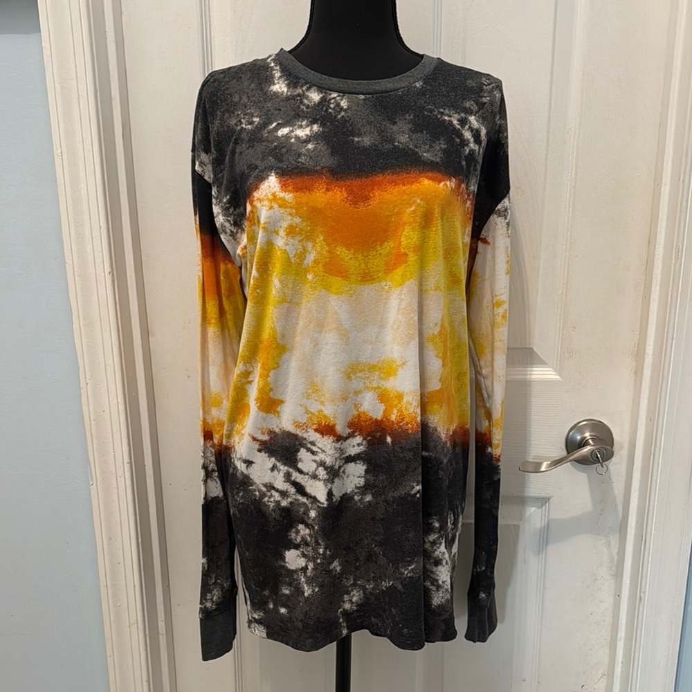LuLaRoe Vibrant Long Sleeve Top - Black, Orange, Yellow